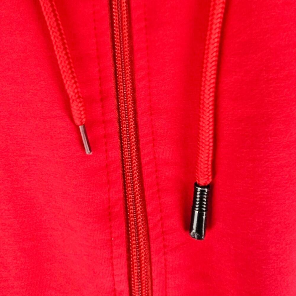 RED ZIP-UP HOODED SWEATSHIRT WITH W/ DG LOGO MADE IN COLOMBIA SIZE LARGE COTTON - Picture 10 of 13